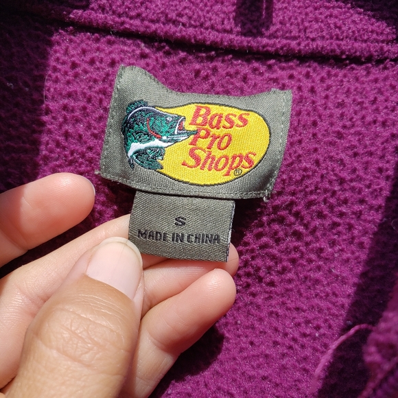 Bass Pro Shop plum purple fleece full zip jacket - Picture 3 of 6